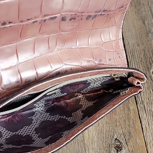 Guess vintage 90s satin boudour mini clutch bag in faux crocodile leather - Picture 9 of 15